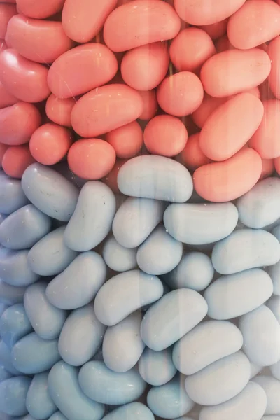 다채로운 유약된 맛 있는 젤리 콩 사탕의 보기 닫기. — 스톡 사진