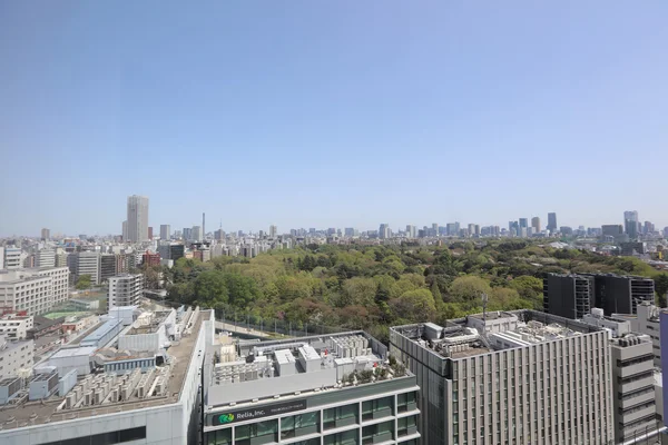 Overlooking Shinjuku Gyoen Garden — Stock Photo, Image