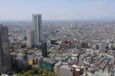 Shinjuku Tokyo, Japonya alanında havadan görünümü