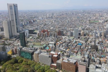 Shinjuku Tokyo, Japonya alanında havadan görünümü