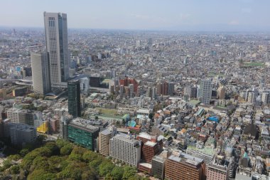 Tokyo şehir sokakları Shinjuku gökdelenler 