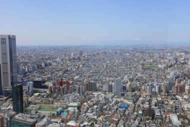 Tokyo şehir sokakları Shinjuku gökdelenler 
