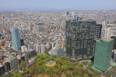 Tokyo şehir sokakları Shinjuku gökdelenler 