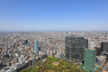Tokyo şehir sokakları Shinjuku gökdelenler 