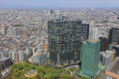 Tokyo şehir sokakları Shinjuku gökdelenler 