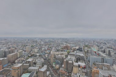 Tokyo, Japonya - havadan görünümü Funabashi bölge
