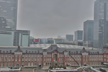 yağmur gün Tokyo İstasyonu