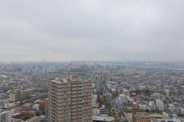 havadan görünümü Funabashi, Japonya