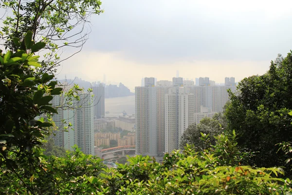 Yau Tong widziany z Devil's Peak, Kowloon. — Zdjęcie stockowe