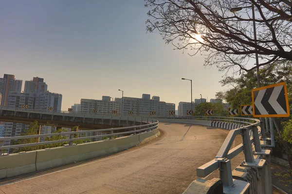 La curva del puente colgante — Foto de Stock