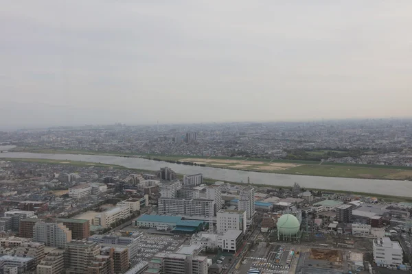 Ichikawa historische gebouw kijkt uit op — Stockfoto