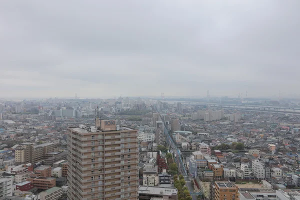 Tóquio, Japão - vista aérea do distrito de Funabashi — Fotografia de Stock