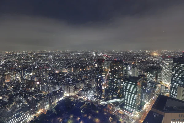 Letecký pohled na Tokio s budovami — Stock fotografie