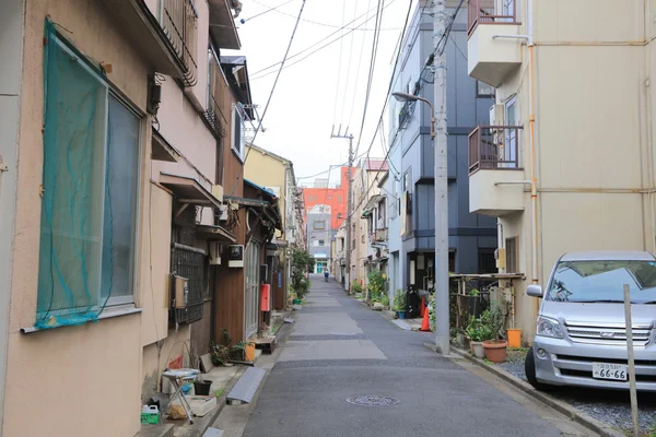 在日本居住区街 — 图库照片