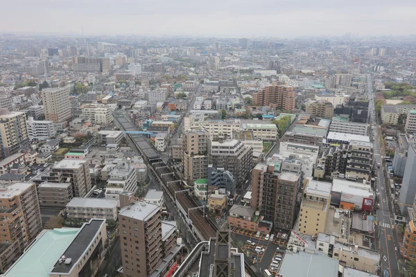 An aerial view Funabashi district — Stock Photo, Image