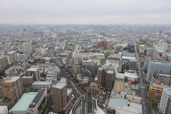 Tokyo, Japonya - havadan görünümü Funabashi bölge — Stok fotoğraf