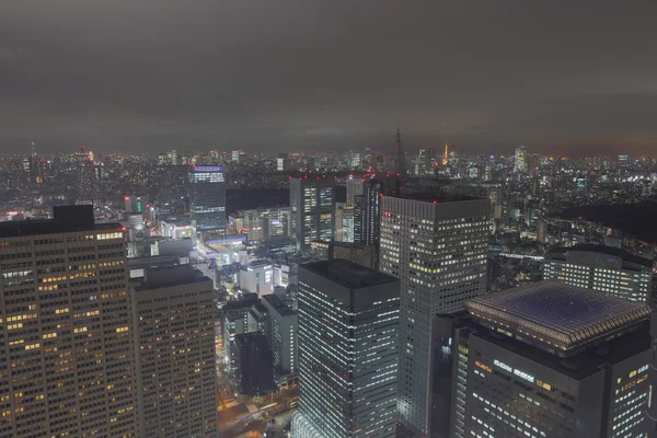 Flygfoto över Tokyo med byggnader — Stockfoto