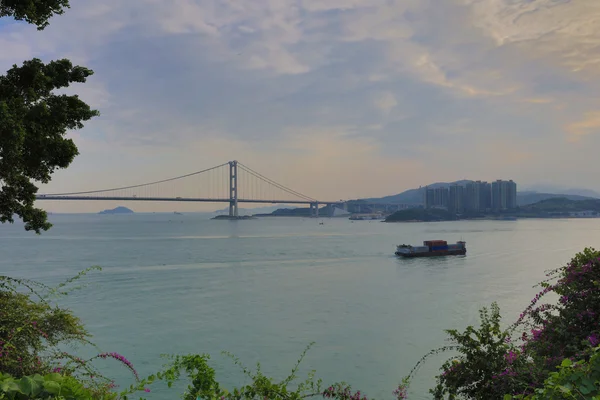 Περιοχής Ting Kau και Tsing Ma κρεμαστή γέφυρα — Φωτογραφία Αρχείου