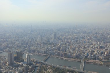 2016, Tokyo Sky ağaçtan Tokyo şehir manzaralı