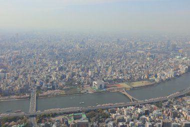 2016, Tokyo Sky ağaçtan Tokyo şehir manzaralı