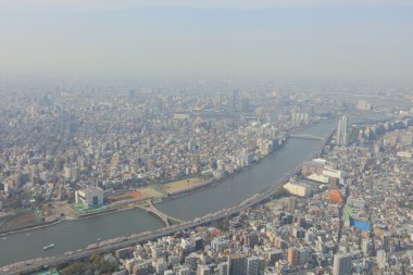 2016, Tokyo Sky ağaçtan Tokyo şehir manzaralı