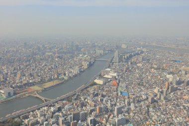 2016, Tokyo Sky ağaçtan Tokyo şehir manzaralı