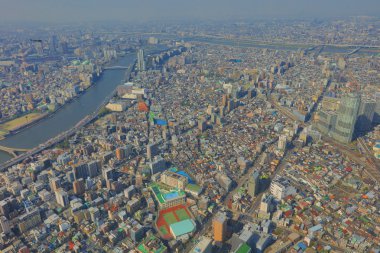 2016, Tokyo Sky ağaçtan Tokyo şehir manzaralı