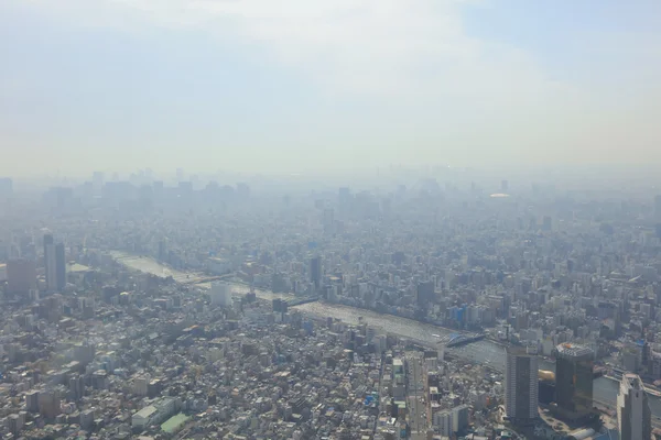 Tokyo vue sur la ville depuis Tokyo Sky Tree à 2016 — Photo