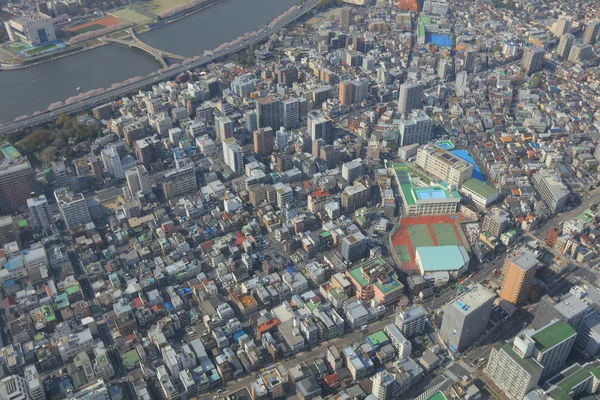 Tokyo vue sur la ville depuis Tokyo Sky Tree à 2016 — Photo