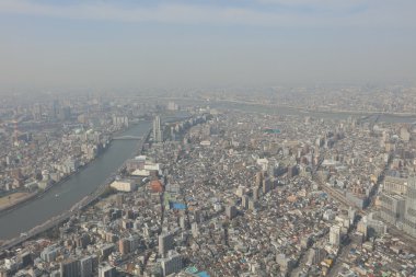 2016, Tokyo Sky ağaçtan Tokyo şehir manzaralı