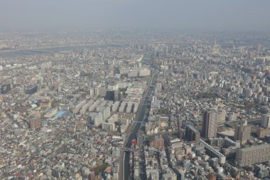 2016, Tokyo Sky ağaçtan Tokyo şehir manzaralı