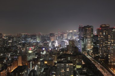 Tokyo cityscape Hamamatsucho Dünya Ticaret Merkezi