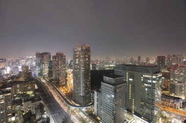 Dünya Ticaret Merkezi'nden görüldüğü gibi Güney Tokyo siluetinin