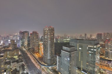 Dünya Ticaret Merkezi'nden görüldüğü gibi Güney Tokyo siluetinin