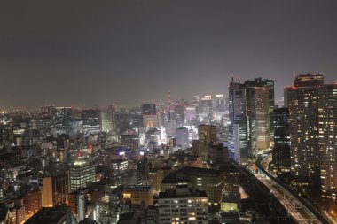 Tokyo cityscape Hamamatsucho Dünya Ticaret Merkezi