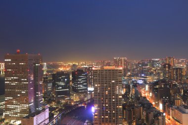 Tokyo cityscape Hamamatsucho Dünya Ticaret Merkezi