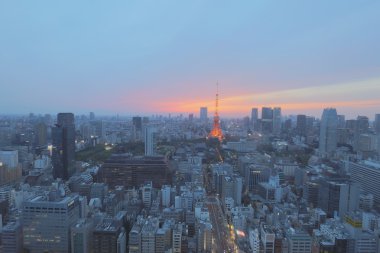 Tokyo cityscape Hamamatsucho Dünya Ticaret Merkezi