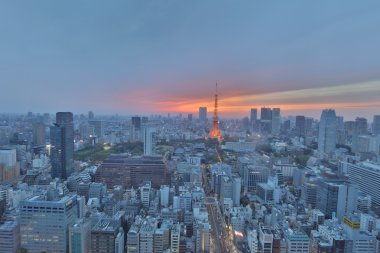 Tokyo cityscape Hamamatsucho Dünya Ticaret Merkezi