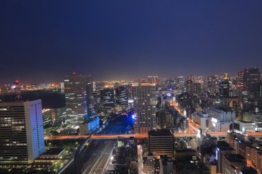 Tokyo cityscape Hamamatsucho Dünya Ticaret Merkezi