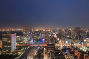 Tokyo cityscape Hamamatsucho Dünya Ticaret Merkezi