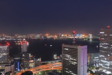 Tokyo cityscape Hamamatsucho Dünya Ticaret Merkezi