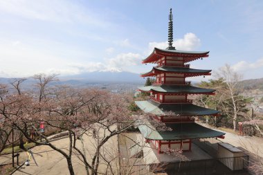 Sengen tapınak alandır Fuji Dağı'nın bakış ben