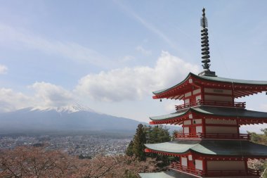Sengen tapınak alandır Fuji Dağı'nın bakış ben