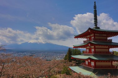 Sengen tapınak alandır Fuji Dağı'nın bakış ben