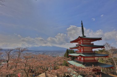 Sengen tapınak alandır Fuji Dağı'nın bakış ben