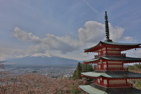 Sengen tapınak alandır Fuji Dağı'nın bakış ben