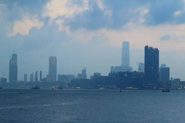 Pohled z Hong Kongu v victoria Harbour — Stock fotografie