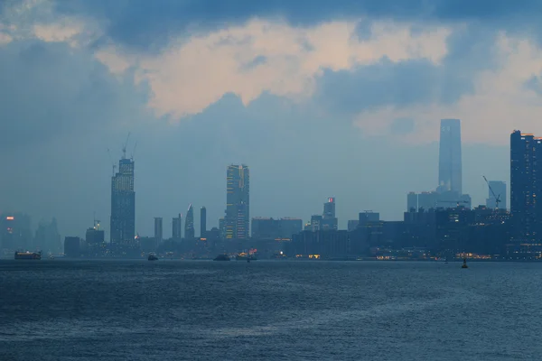 Перегляд Гонконгу в гавань Вікторія — стокове фото