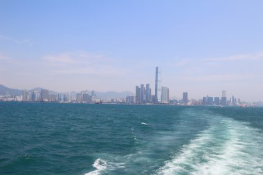 Gün zaman an Hong Kong limanında