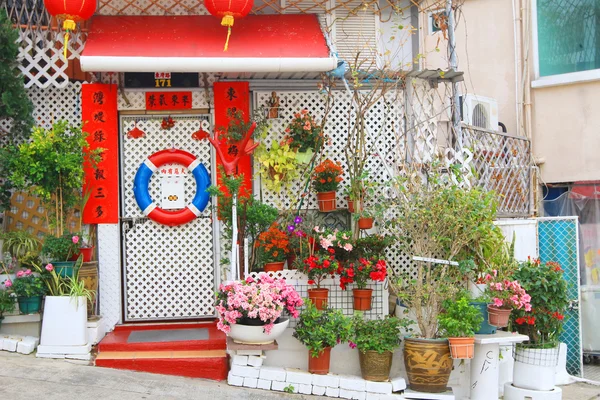 Calle principal en el pueblo Cheung Chau , — Foto de Stock